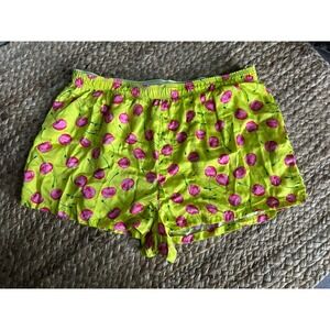 Victorias Secret Pink Silky Sleep Boxy Pajama Shorts Tipsy Like Cherries‎ M